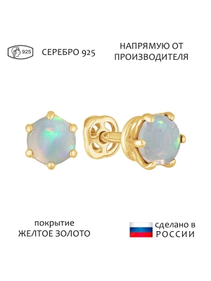Женские Серьги Серебро Камень натуральный Опал