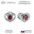 Женские Серьги Серебро Камень натуральный Гранат