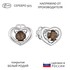 Женские Серьги Серебро Камень натуральный Раухтопаз
